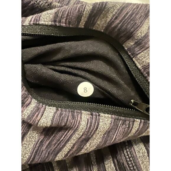 Lululemon Athletica Stride Jacket Black Stripes Galore Black Zip Up Jacket  8 - Picture 4 of 4